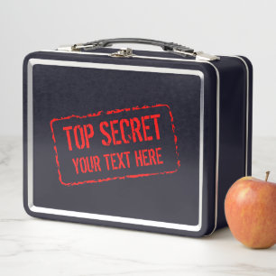 Box Top Secret boîte à lunch en métal mignon pour e