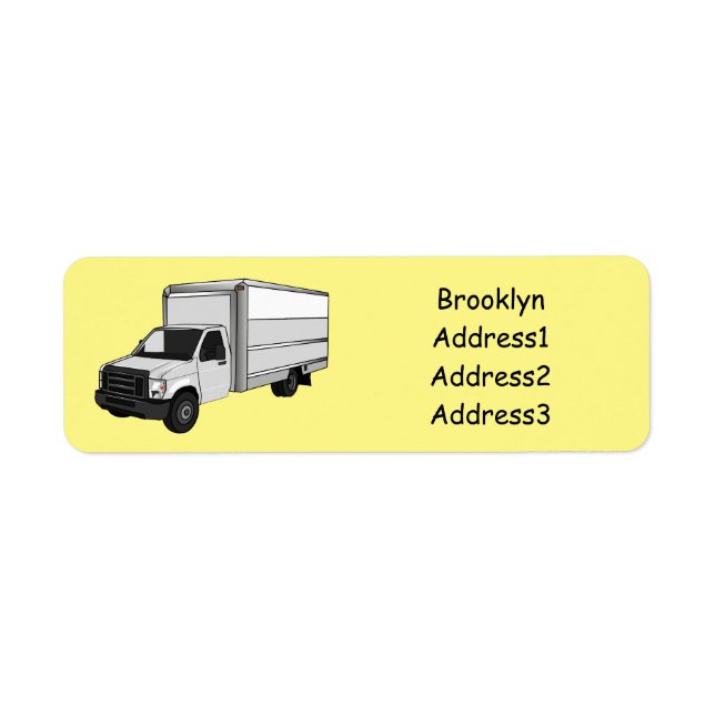 Box truck cartoon illustration (Front)