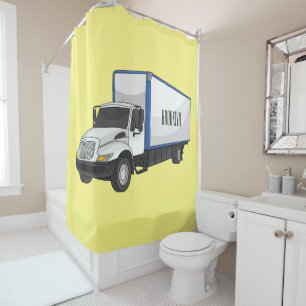 Box truck cartoon illustration