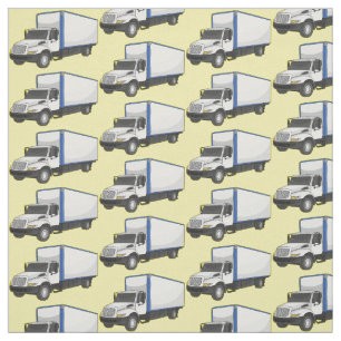 Box truck cartoon illustration fabric