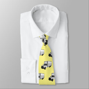 Box truck cartoon illustration tie