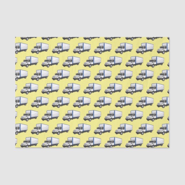 Box truck cartoon illustration  tissue paper (Front)