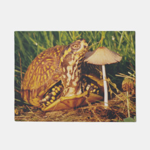 Box Turtle Mushroom Door Mat