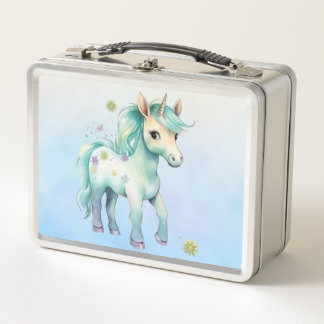 Box Unicorn Dreams : Boîte à lunch en métal de retour