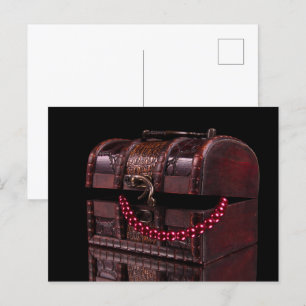 Box with treasures postcard