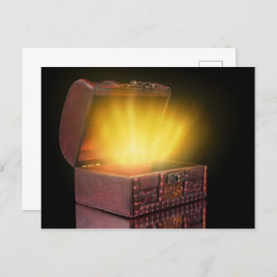 Box with treasures postcard