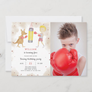 Boxe Invitation Anniversaire Avec photo