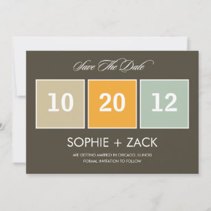 Boxed Calendar Save The Date Announcements (Grey)