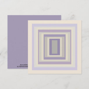 Boxed In Chalk Grey Lavender Geometric Design Card
