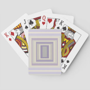 Boxed In Chalk Grey Lavender Geometric Design Playing Cards