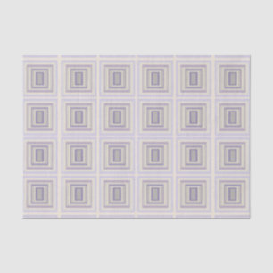 Boxed In Chalk Grey Lavender Geometric Design Tissue Paper