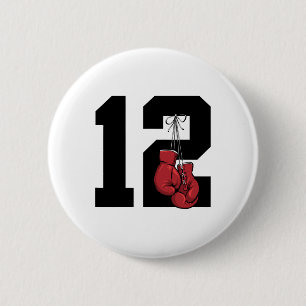 Boxer 12 Year Boxing 12th Birthday  2 Inch Round Button