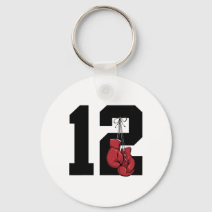 Boxer 12 Year Boxing 12th Birthday Keychain