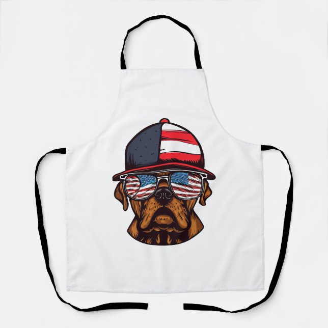 Boxer 4th of July Apron (Front)