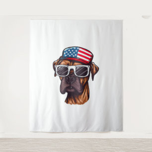 Boxer 4th of July Party Tapestry