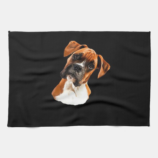 Boxer A Beautiful Boxer Head Tilt Classic T-Shirt Kitchen Towel (Horizontal)