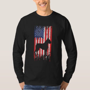 Boxer American Usa Flag 4th Of July Patriotic Nove T-Shirt