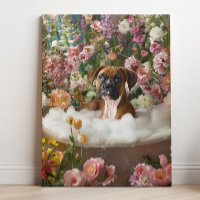 Boxer Art | Boxer Art Bathroom Canvas Print