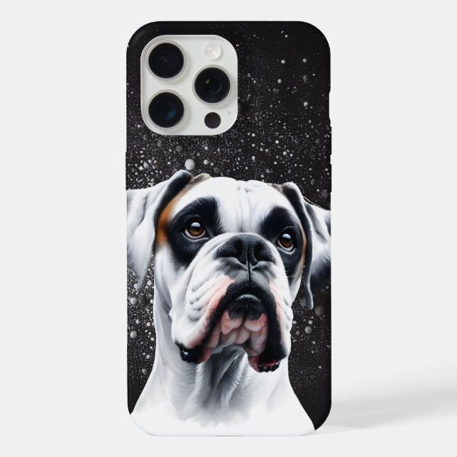 Boxer Beauty: Timeless Canine Charm iPhone Case (Back)