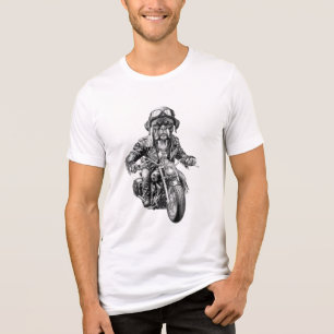 Boxer Biker Dog Tri-Blend Shirt