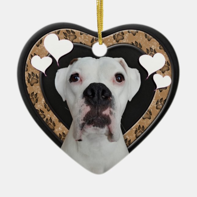 Boxer blanc Coeur Chalkboard Ornement (Devant)