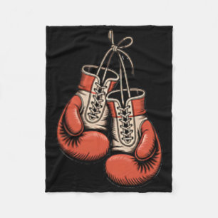 Boxer Boxing American Traditional Tattoo Art Flash Fleece Blanket