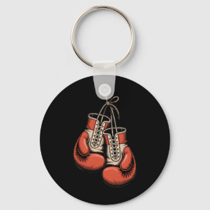 Boxer Boxing American Traditional Tattoo Art Flash Keychain
