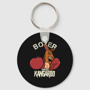 Boxer Boxing Kickboxing Train Like A Kangaroo Keychain