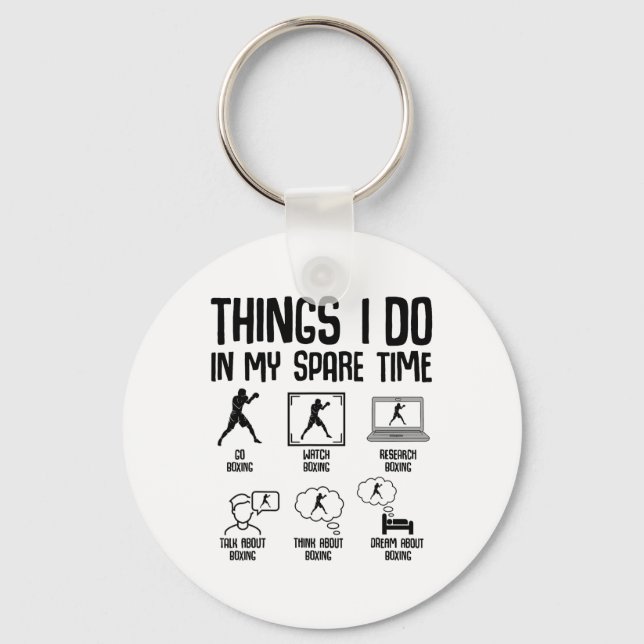 Boxer Boxing Kids Boys Men 1  Keychain (Front)