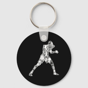 Boxer Boxing Men Kids Boys Keychain