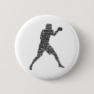 Boxer Boxing Men Kids Boys Youth 2 Inch Round Button