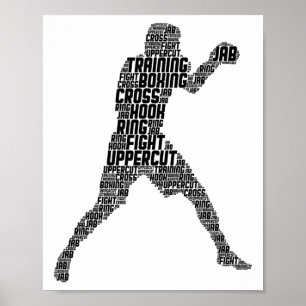 Boxer Boxing Men Kids Boys Youth Poster