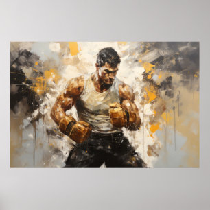 Boxer Boxing Sport Painting Abstract Art Decor