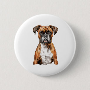 Boxer Buddies Cute Dog Designs for Loyal Boxer 2 Inch Round Button