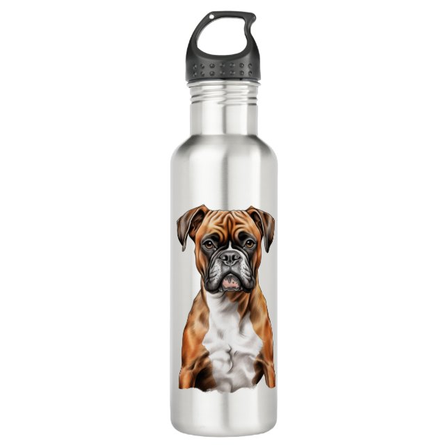 Boxer Buddies Cute Dog Designs for Loyal Boxer 710 Ml Water Bottle (Front)