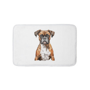 Boxer Buddies Cute Dog Designs for Loyal Boxer Bath Mat