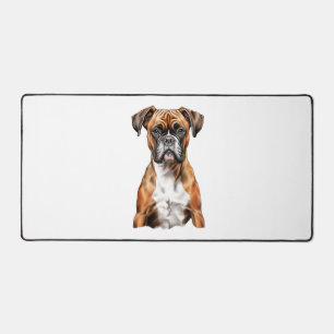 Boxer Buddies Cute Dog Designs for Loyal Boxer Desk Mat