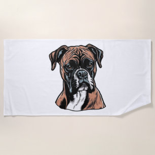 Boxer Buddy Humourous Protective Beach Towel