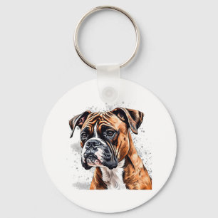 Boxer Buddy Portable Photo-Realistic Dog design Keychain