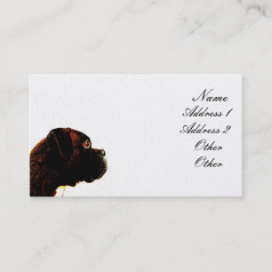Boxer business card