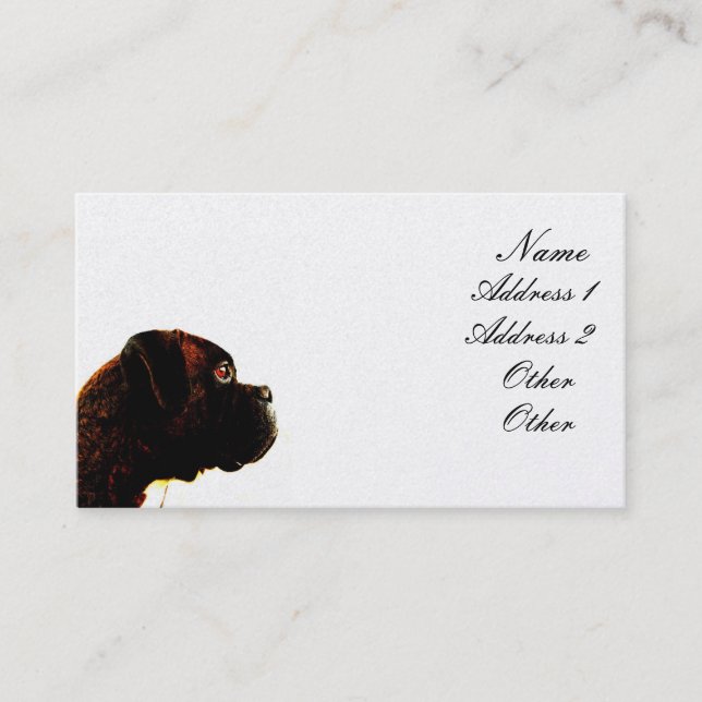 Boxer business card (Front)