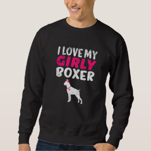 Boxer Canine Pet Funny Girl Dog Pup Gender Reveal Sweatshirt