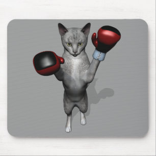 Boxer Cat Mouse Pad