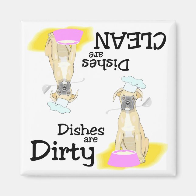 Boxer Chef Dishwasher Magnet (Front)