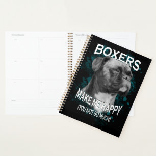Boxer Chien Amoureux des animaux Texte d'art