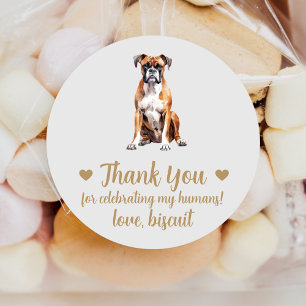 Boxer Chien Mariage Favoriser Stickers