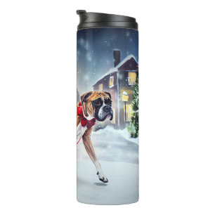 Boxer Christmas Festive Season Thermal Tumbler