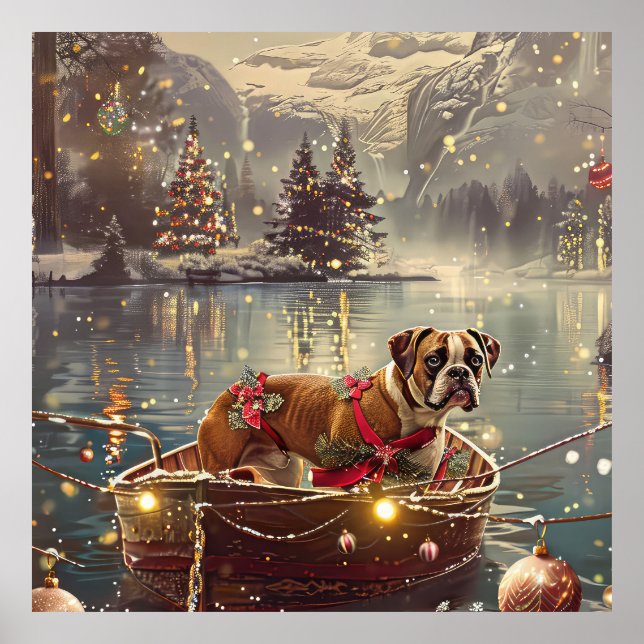 Boxer Christmas Festive Voyage Poster (Front)