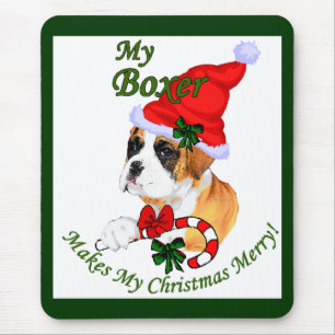 Boxer Christmas Gifts Mouse Pad