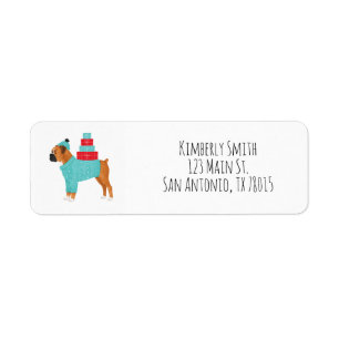 Boxer Christmas Return Address 